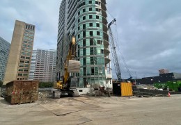 Dreeftoren casco sloop tot beton casco